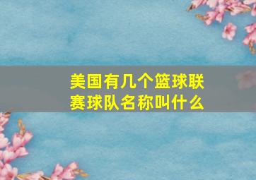 美国有几个篮球联赛球队名称叫什么