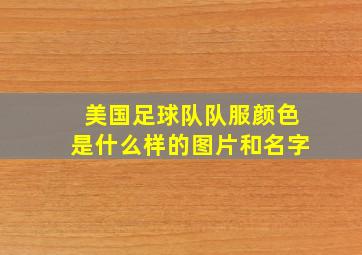 美国足球队队服颜色是什么样的图片和名字