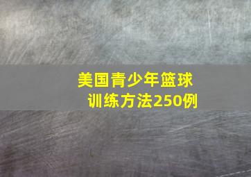 美国青少年篮球训练方法250例