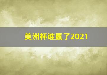 美洲杯谁赢了2021