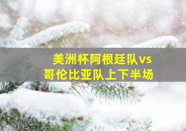 美洲杯阿根廷队vs哥伦比亚队上下半场