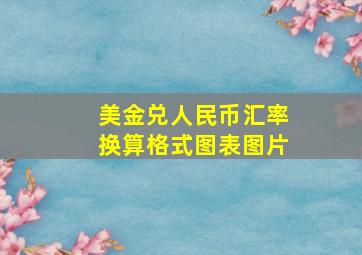 美金兑人民币汇率换算格式图表图片