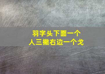 羽字头下面一个人三撇右边一个戈