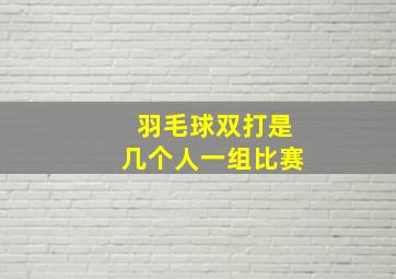 羽毛球双打是几个人一组比赛