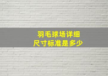 羽毛球场详细尺寸标准是多少