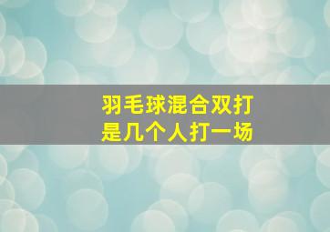 羽毛球混合双打是几个人打一场