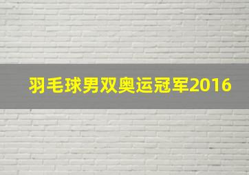 羽毛球男双奥运冠军2016