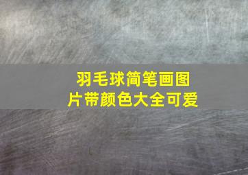 羽毛球简笔画图片带颜色大全可爱