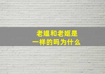 老媪和老妪是一样的吗为什么