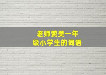 老师赞美一年级小学生的词语