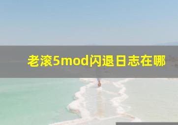 老滚5mod闪退日志在哪