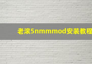 老滚5nmmmod安装教程