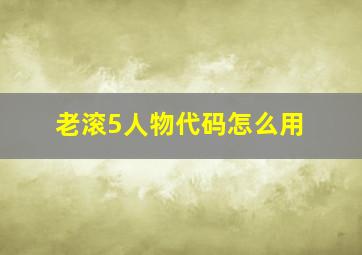 老滚5人物代码怎么用