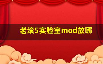 老滚5实验室mod放哪