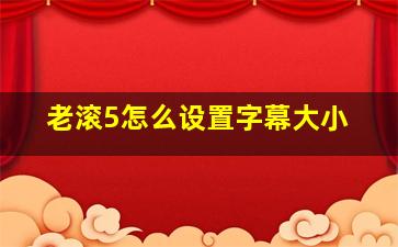 老滚5怎么设置字幕大小