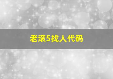 老滚5找人代码