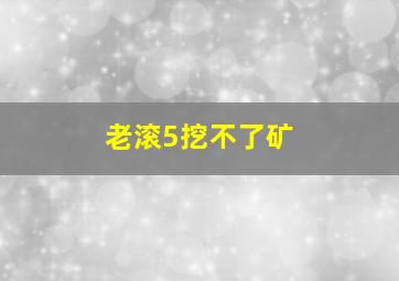 老滚5挖不了矿