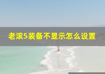 老滚5装备不显示怎么设置