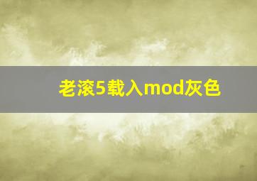 老滚5载入mod灰色