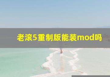 老滚5重制版能装mod吗