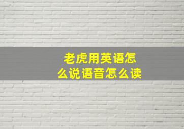 老虎用英语怎么说语音怎么读