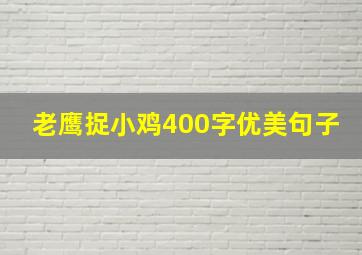 老鹰捉小鸡400字优美句子