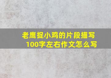 老鹰捉小鸡的片段描写100字左右作文怎么写