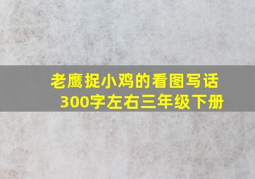 老鹰捉小鸡的看图写话300字左右三年级下册