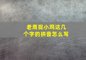 老鹰捉小鸡这几个字的拼音怎么写