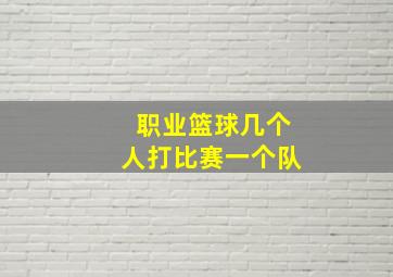 职业篮球几个人打比赛一个队