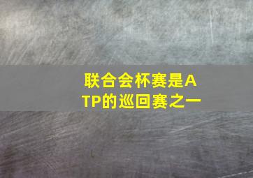 联合会杯赛是ATP的巡回赛之一