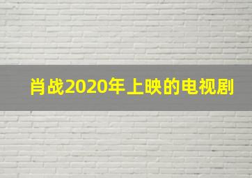 肖战2020年上映的电视剧