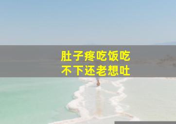 肚子疼吃饭吃不下还老想吐