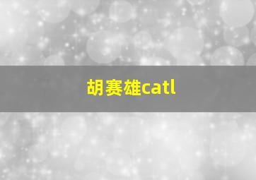 胡赛雄catl