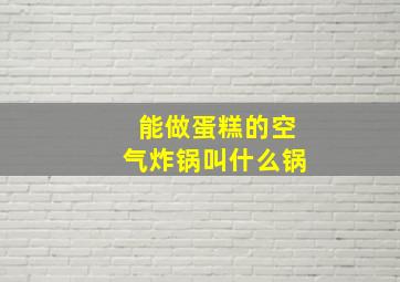 能做蛋糕的空气炸锅叫什么锅