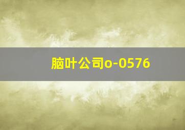 脑叶公司o-0576