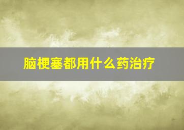 脑梗塞都用什么药治疗