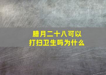 腊月二十八可以打扫卫生吗为什么