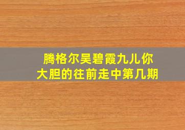 腾格尔吴碧霞九儿你大胆的往前走中第几期