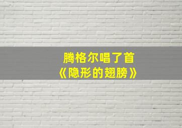 腾格尔唱了首《隐形的翅膀》