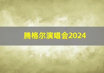 腾格尔演唱会2024