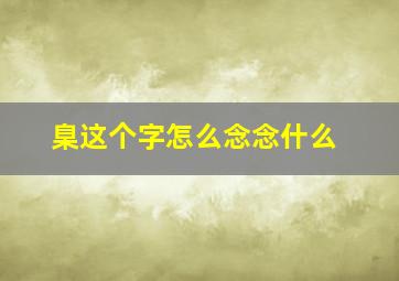 臬这个字怎么念念什么