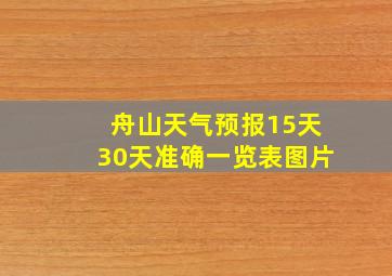 舟山天气预报15天30天准确一览表图片