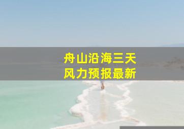 舟山沿海三天风力预报最新