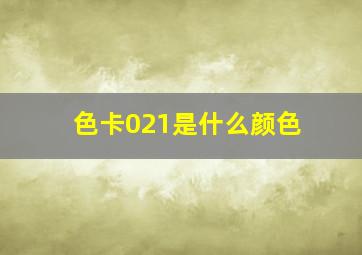 色卡021是什么颜色