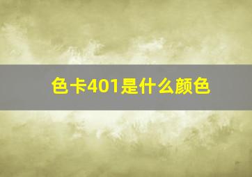 色卡401是什么颜色