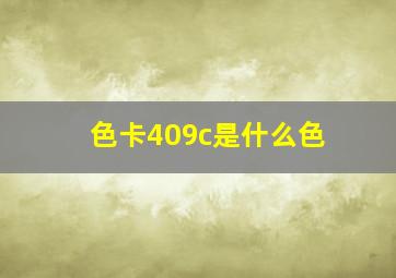 色卡409c是什么色