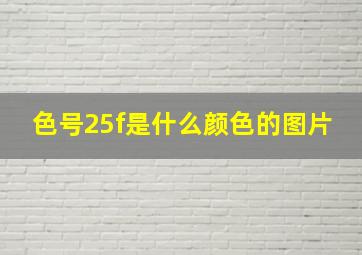 色号25f是什么颜色的图片