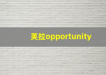 芙拉opportunity