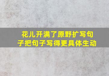 花儿开满了原野扩写句子把句子写得更具体生动